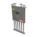 Magnetic grate separators in housing MRZ